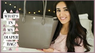 Whats In My Diaper Bag 2016 Little Unicorn  Brookside Tote in Taupe [upl. by Akiem]