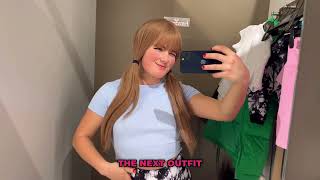 Try on Haul Transparent Clothes 2  Dressing room tryonSpring looks with Alisa 2 [upl. by Anagrom]