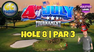 Master QR Hole 8  Par 3 HIO  4th of July Tournament Golf Clash Guide [upl. by Airuam]