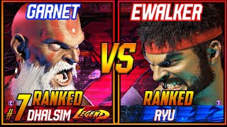 SF6 ▰ GARNET  DHALSIM  VS ENDINGWALKER  RYU  ▰ STREET FIGHTER 6 [upl. by Anyrb]