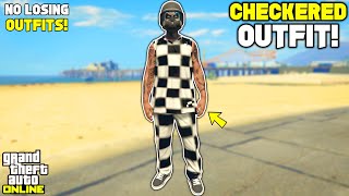 GTA 5 ONLINE HOW TO GET A FULL CHECKERBOARD TRYHARD MODDED OUTFIT 153 NO TRANSFER GLITCH [upl. by Valene]