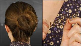 Goody Spin Pin Tutorial amp Review Create an Easy Updo [upl. by Aicatsana]