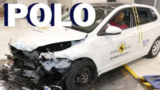 WATCH VOLKSWAGEN POLO 2022 CRASH TEST EURONCAP [upl. by Cadmann]