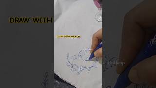 tracing design on Handkerchief new design✍️funnyfunschoolschoollife comedydiyyoutubeshorts [upl. by Hedelman]