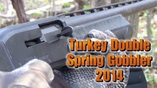 Turkey Double Spring Gobbler Hunting 2014  TothReed [upl. by Eilsil614]