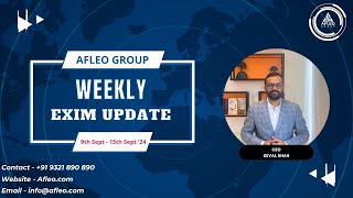 EXIM Weekly Updates  Trade Connect ePlatform Export benefits to EcommerceCourier  915 Sep 24 [upl. by Airetak743]