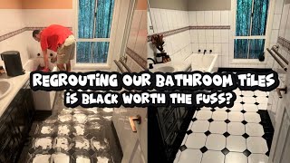 Regrout Bathroom Tiles Black DIY Bathroom Upgrade [upl. by Stokes]