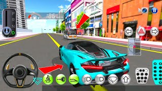 Police Car VS Big Green Car Top Speed Test  3D Driving Class  3D Racing Zone [upl. by Alicul]