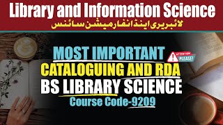 Cataloguing amp RDABS Library sciencecourse code 9209LIS Urdu [upl. by Malilliw]