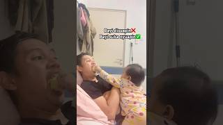 Heran bayi kok suka nyuapin ayah bundanya tapi kalo disuapin gamau shorts shortsfeed cute funny [upl. by Delanty]