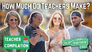 How much do teachers make Teacher Interview Compilation  Salary Transparent Street 💚 [upl. by Huntlee]