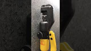 How to use YQK 70 hydraulic hand crimping tool [upl. by Atteuqahc]