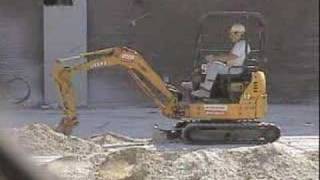 Digging Trench with Mini DiggerLoader [upl. by Eninnej]