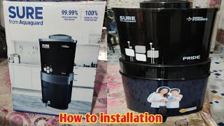 How to installation SURE form Aquaguard  pride  Aquasure Water Purifier installation [upl. by Pesek]