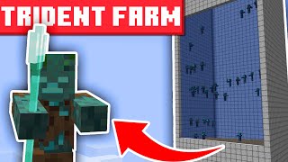 Minecraft Trident Farm 121  BEST DESIGN [upl. by Vito]