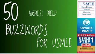 50 HIGHEST YIELD BUZZWORDS FOR USMLE STEP 1 I Highest Yield Facts for USMLE [upl. by Alleunamme873]