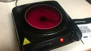 Ovente Ceramic Countertop Burner  FIRST TRY REVIEW amp DEMO [upl. by Eciram]