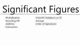 Significant Figures Review [upl. by Lamahj]