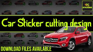 Car Stickers Design amp Decals Corel Draw File  RS STICKERS [upl. by Hazaki]