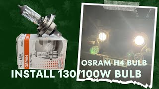 130100w H4 Halogen Bulbs  Install 130100w H4 Halogen Bulbs [upl. by Cletis]