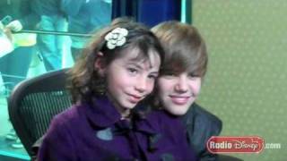 Justin Bieber Behind the Scenes with Fans at Radio Disney Studio [upl. by Vitus]