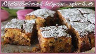 TORTA DI PANE E AMARETTI  ricetta tradizionale bolognese [upl. by Yardna]