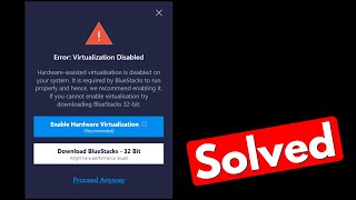 Bluestacks 10 Virtualization Disabled Error ✔ Enable Hardware Assisted Virtualization Windows 1110 [upl. by Dane]