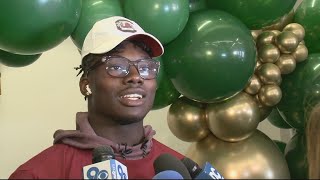 1 High School football recruit in the Nation commits to South Carolina [upl. by Conlen655]