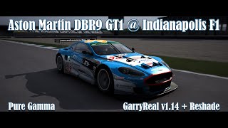 Aston Martin DBR9 GT1  Indianapolis F1 GarryReal  Reshade [upl. by Kerk]