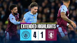 Man City 41 Aston Villa  EXTENDED HIGHLIGHTS  Foden hattrick in important win [upl. by Irod]