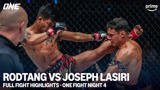 ONE Fight Night 4  Rodtang vs Joseph Lasiri Full Fight Highlights  Prime Video [upl. by Zetnauq]