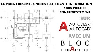 SEMELLE FILANTE EN FONDATION SOUS VOILE DE CONTREVENTEMENT [upl. by Nadoj]