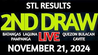 Stl Result Today 2nd draw November 21 2024 STL Batangas Live [upl. by Delmor]