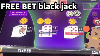 FREE BET BLACKJACK with side bet Bonus win 🙌🏻 Resorts World Casino NYC [upl. by Oringa]