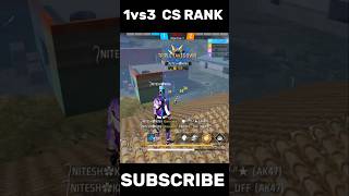 1vs3 CS RANK MASTER PUSH freefire shortsfeed shorts viral MOBRA ntfiregaming FORYOU [upl. by Shanks249]