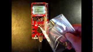 DIY Geiger Counter with 5110 Nokia LCD and PIC16F876A testing Americium Am241 sample J305 GM Tube [upl. by Valenka]