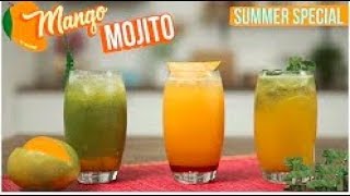 Mango Mojito Recipe  How To Make Virgin Mango Mojito At Home  Mocktail Recipes [upl. by Eudo]