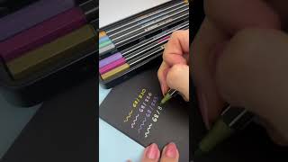 NOVO KIT STABILO 😱 com 8 cores metálicas super pigmentadas que ficam perfeitas no papel preto ❤️ [upl. by Nea]