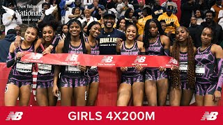 Girls 4x200m Relay  New Balance Nationals Indoor 2024 [upl. by Meagher736]