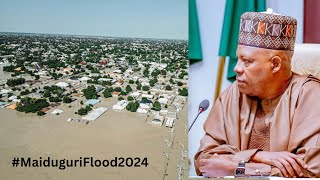 Maiduguri Flood VP Shettima Visits IDP Camp Shehu Of Bornos Palace [upl. by Linehan]