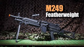 Cybergun M249 Featherweight AEG Airsoft LMG Overview A SAW for the rest of us [upl. by Agle]