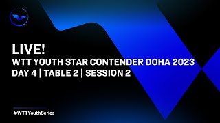 LIVE  T2  Day 4  WTT Youth Star Contender Doha 2023  Session 2 [upl. by Androw]