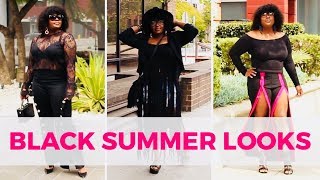 HOW TO STYLE BLACK DURING SUMMER TEN WAYS LOOKBOOK [upl. by Zebada197]