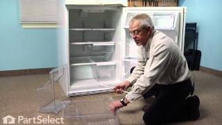 Refrigerator Repair  Replacing the Crisper Pan Whirlpool Part  2218141 [upl. by Arola]