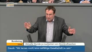 Bundestag  Aktuelle Stunde zu Laufzeiten für Atomkraftwerke vom 19032014 [upl. by Uliram156]