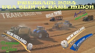 Pressage et ramassage paille 2024 Part 1 [upl. by Secnarf]