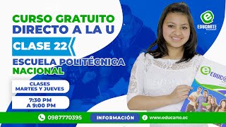 🔴Curso Gratuito📕Admisión 2024🏫Ingreso a la Universidad📚Clase 22 🧠Escuela Politécnica Nacional EPN [upl. by Cerracchio]