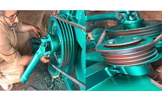 How to manufactured power v belt pulley and shaft head” for silage machine Agri machine [upl. by Picardi]