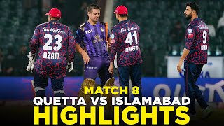 Full Highlights  Quetta Gladiators v Islamabad United  Match 8  HBL PSL 9  M2A1A [upl. by Sldney]