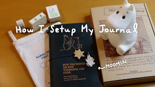 How I Setup My Journal TRAVELER’s Notebook MOOMIN EDITION 💫  Rainbowholic [upl. by Semajwerdna]